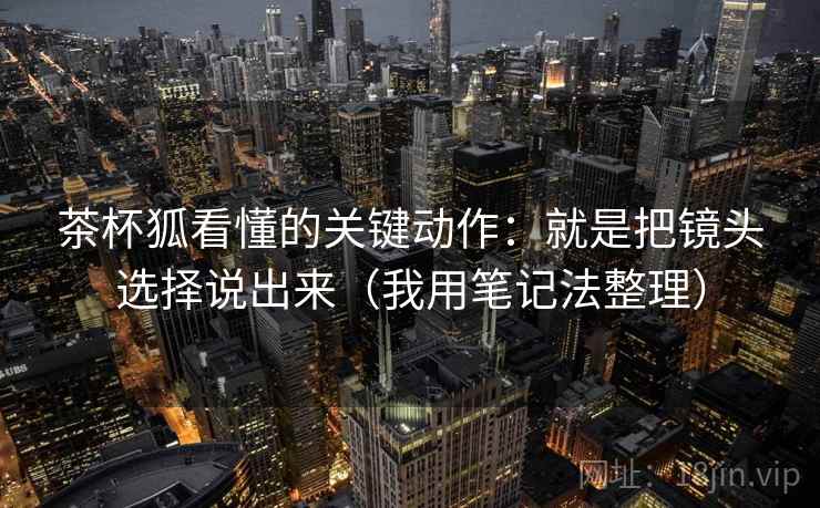 茶杯狐看懂的关键动作：就是把镜头选择说出来（我用笔记法整理）